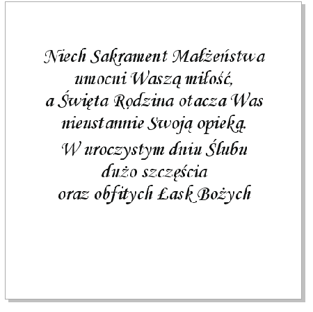 Niech Sakrament Małżeństwa